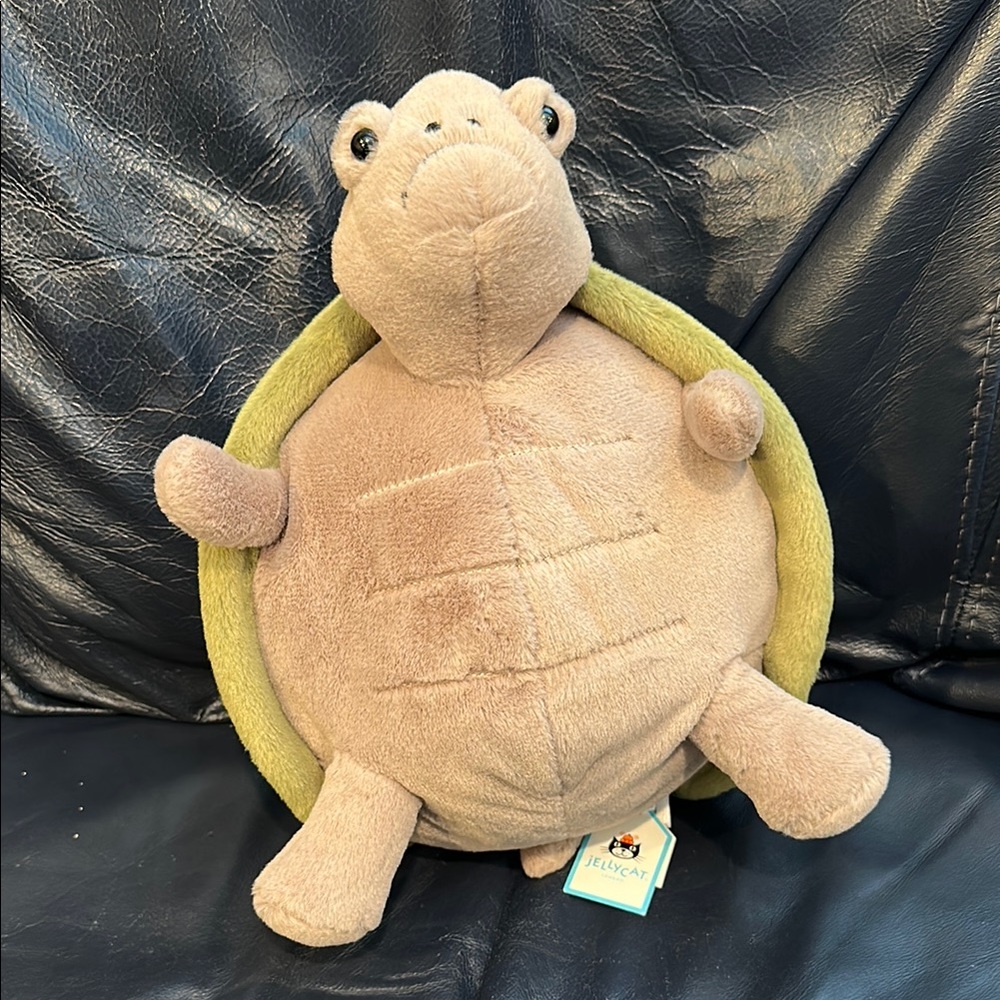 Jellycat Brown & Green Plush Turtle - Soft Reptile Toy